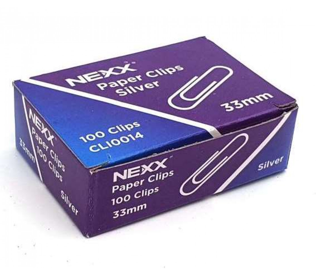 NEXX GEMCLIPS 33MM SILVER 100'S