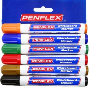 Penflex WB15 Whiteboard Markers 2mm - BulleT Tip Wallet of 6