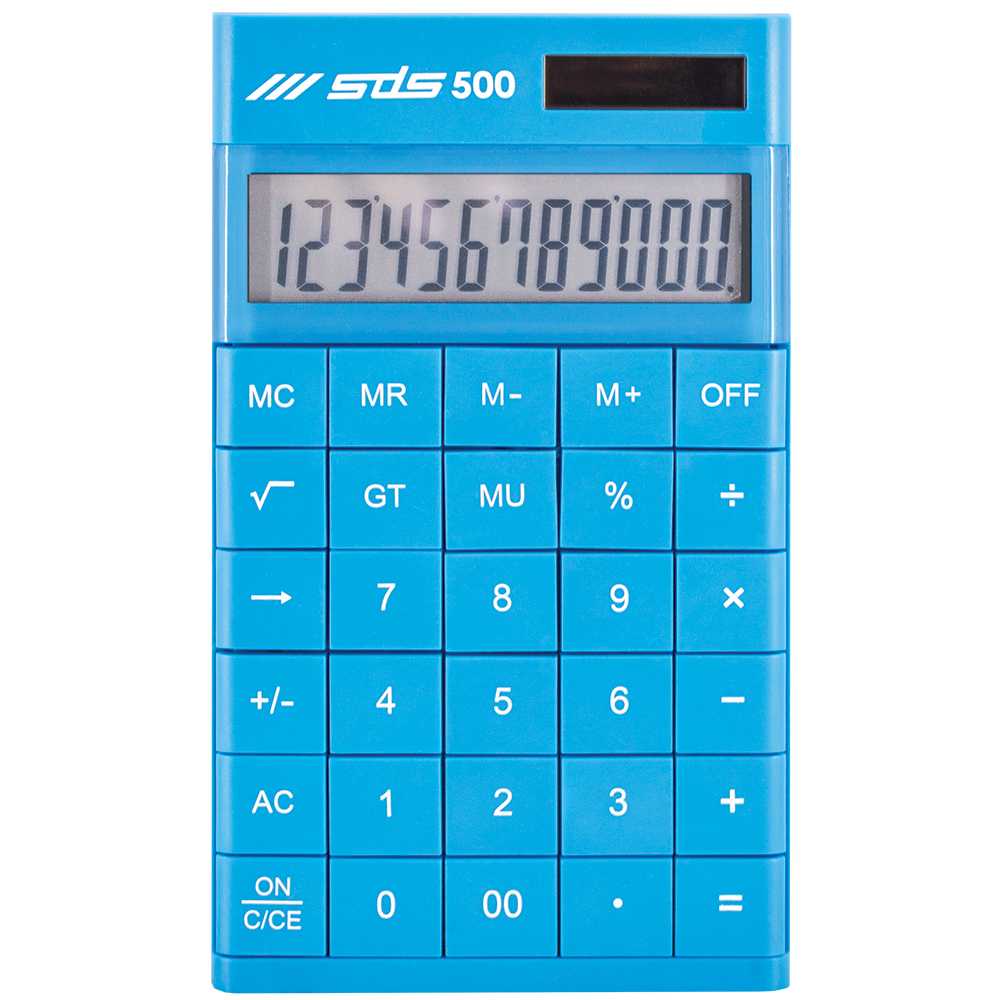 SDS 12 Digit Calculator   Sky Blue