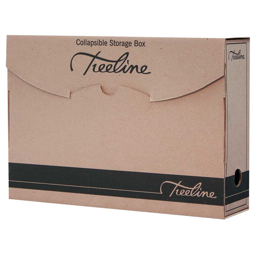 Treeline Collapsable Filing Box 260 x 105 x 380 Manilla Board