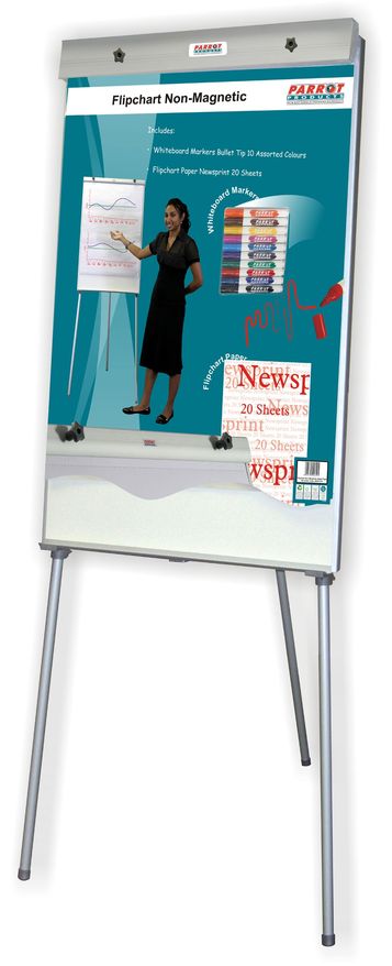 PARROT Flipchart Stand Non-Magnetic Standard 1000 X 640mm