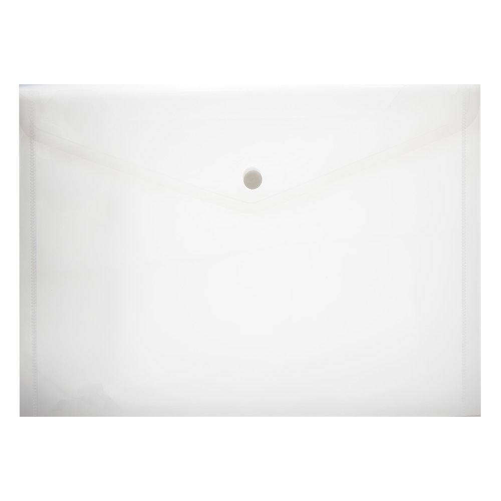 Treeline A5 PVC Carry Folders With Stud 180mic pkt 12 Clear